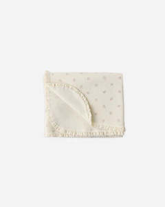 Quincy Mae: Waffle Baby Blanket Mauve Ditsy