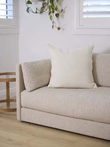 Heavy Linen Cushion Cover - Ivory