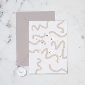 Cards: GOLD THANK YOU GREETING CARD