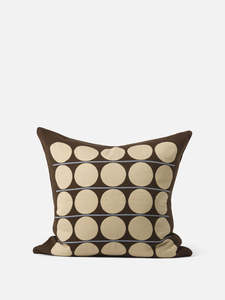 Abacus Cushion Cover-Chocolate/Wheat