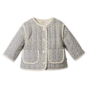 Nature Baby: Edith Quilted Jacket - Briarwood Heron Print