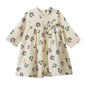 Nature Baby: Mabel Dress - Winter Berry Natural print