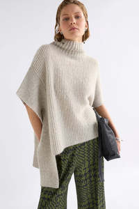 Aleph Poncho - OATMEAL MELANGE