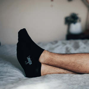 Lamington: Merino Wool Sneaker Socks | MAN | Essential | Black