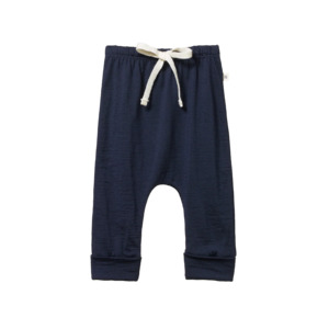 Merino Drawstring Pants - Navy