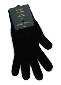 Plain Glove Possum & Merino - Black