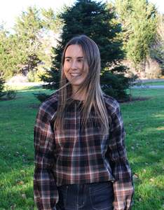 Gracie blouse Long sleeve - Brown Check