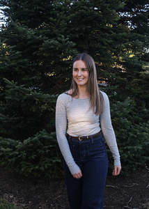 All Tops: Plain long sleeve - Grey/White stripe