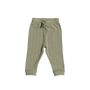 Woolbabe Merino/Organic Cotton Relaxed Pants - Flax Marl
