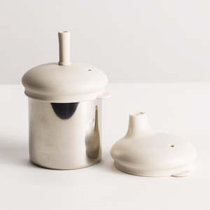 Nestling Stainless Insulated Sip & Straw Cup - Oat