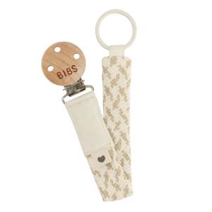 Bibs: Pacifier Clip - Ivory/Vanilla