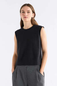 Naya Knit Vest Black