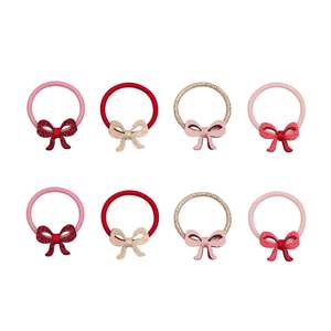 Cutesy bow mini hair ties