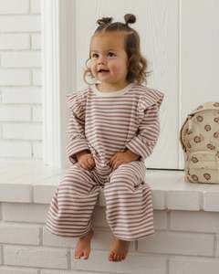Ruffle Cozy Set Mulberry Stripe
