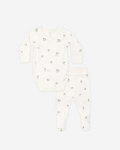 Side Snap Bodysuit + Pant Set Sheep