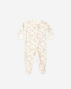 Zip Long Sleeve Sleeper Footie - Floral Vine