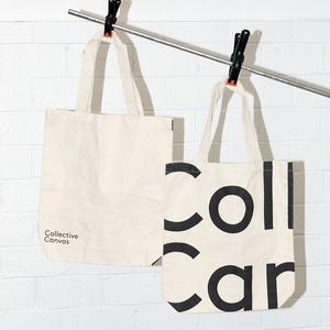 Accessories: Organic Cotton 'Big Logo' Tote Bag
