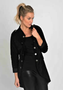 Jackets: Bernie Military Jacket - Black