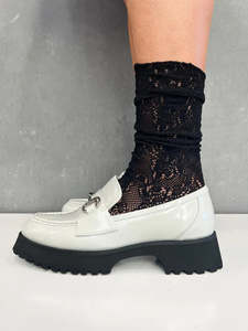 Minx: Slouch Lace Sock - Black