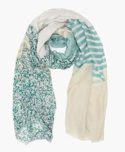Accessories: Sage Patchwork Scarf
