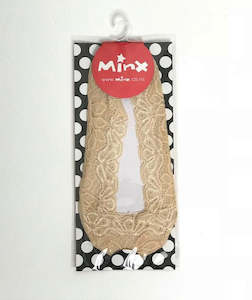 Accessories: Lace Sockettes - Nude