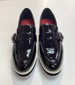 Valentine - Black Patent/Red Heart