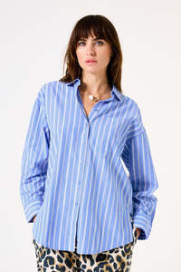 Shirts: Provence Shirt - Blue Stripe