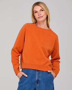 Knitwear: District Jumper - Burnt Orange