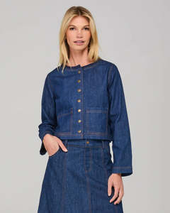 Coats Jackets: Fumiko Jacket - Dark Denim