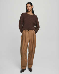 Msch Copenhagen: Gweneth Waisted Pants - Toasted Coconut