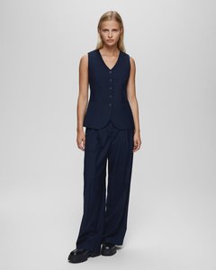 Msch Copenhagen: Maelynn High Waisted Pants - Stripe