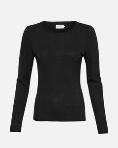 Msch Copenhagen: Nesmina Wool Top - Black