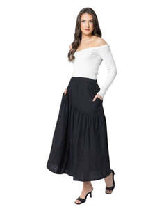 Seeking Lola: Devine Maxi Skirt - Black