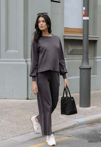 Shirts Tops: Josie Top - Charcoal