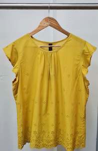 GOLDEN Madz Flutter Top - Mustard