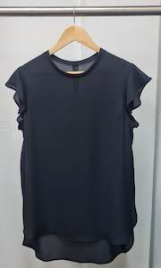 Shirts Tops: GOLDEN Flute Top - Black