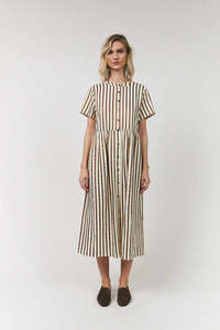 Lollys Laundry: Aliya Maxi Dress - Dark Mokka