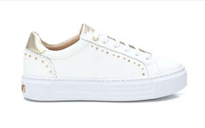 Shoes 1: Carmela Sneaker - White/Gold