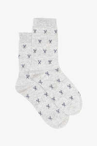 Socks: Silver Bows Sock