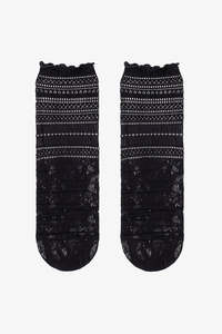 Socks: Victoria Stocking Sock - Black