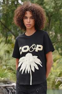 Coop Bloom Service T-Shirt - Black & Cream