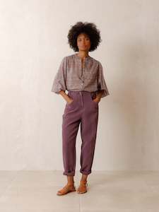 Indi Cold: Washed Pants - Plum