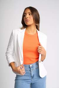 Knewe Label: World Blazer - White Denim