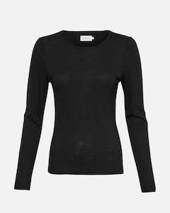 Msch Copenhagen: Nesmina Wool Top - Black