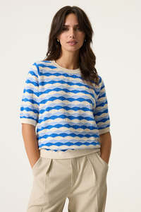 Print Pullover - Summer Cobalt
