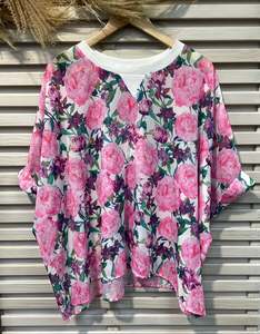 Shirts Tops: Lola Top - Floral/White