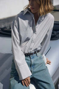 Shirts: Rabea Zenika Shirt - Egret Trail Stripe