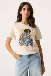 Tees: Garcia Print Tee - Whitecap