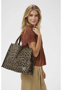 Saint Tropez 2: Pansy Tote - Tigers Eye Leopard