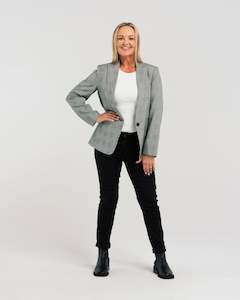 Emma Blazer - Houndstooth